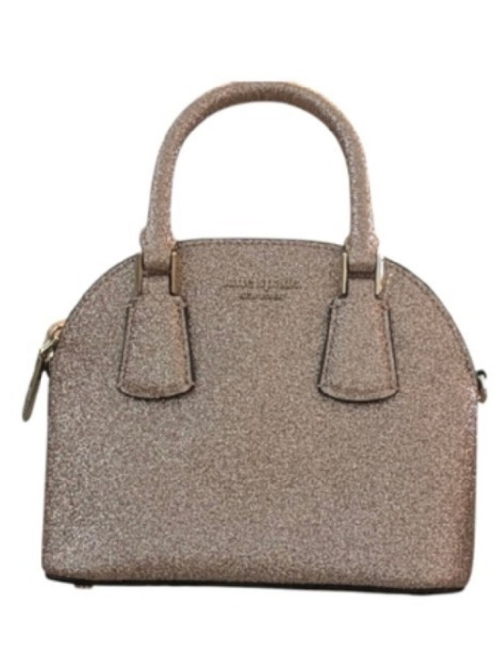 NWT NEW Kate Spade ♠️ New York Mini Sylvia GOLD Glitter Dome Satchel bag purse